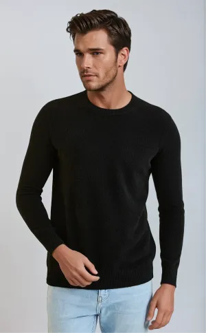 Signature Cashmere Sweater - Black