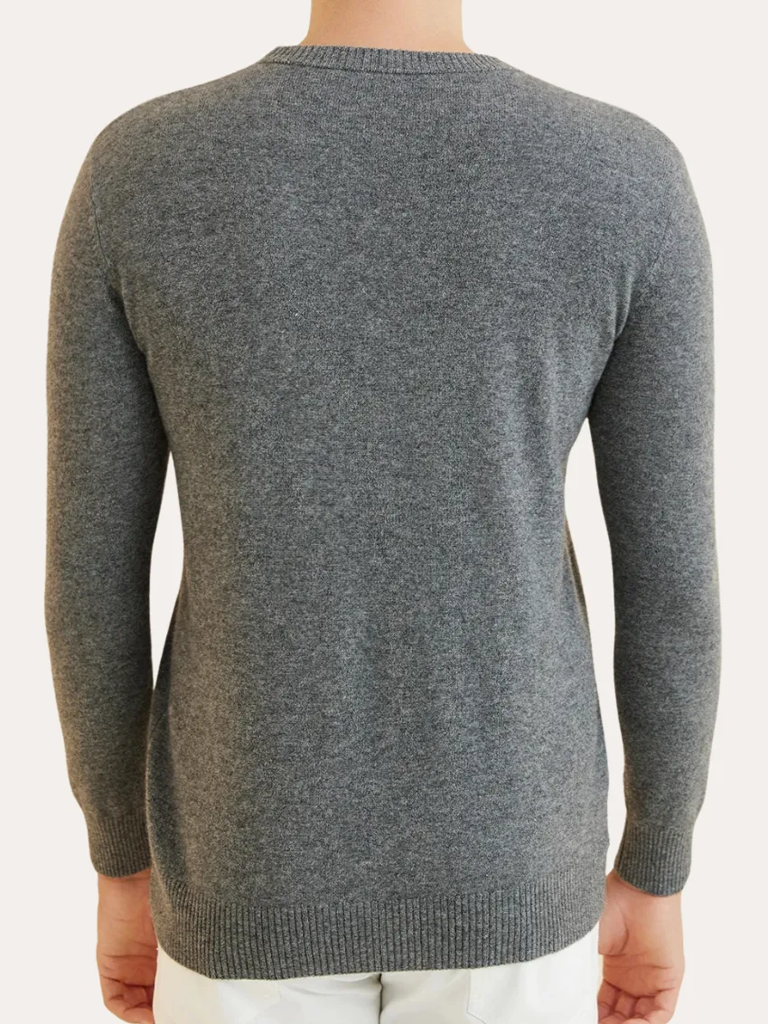 Signature Cashmere Sweater - Dark Grey