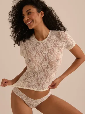 Signature Lace® Short Sleeve Top Marshmallow