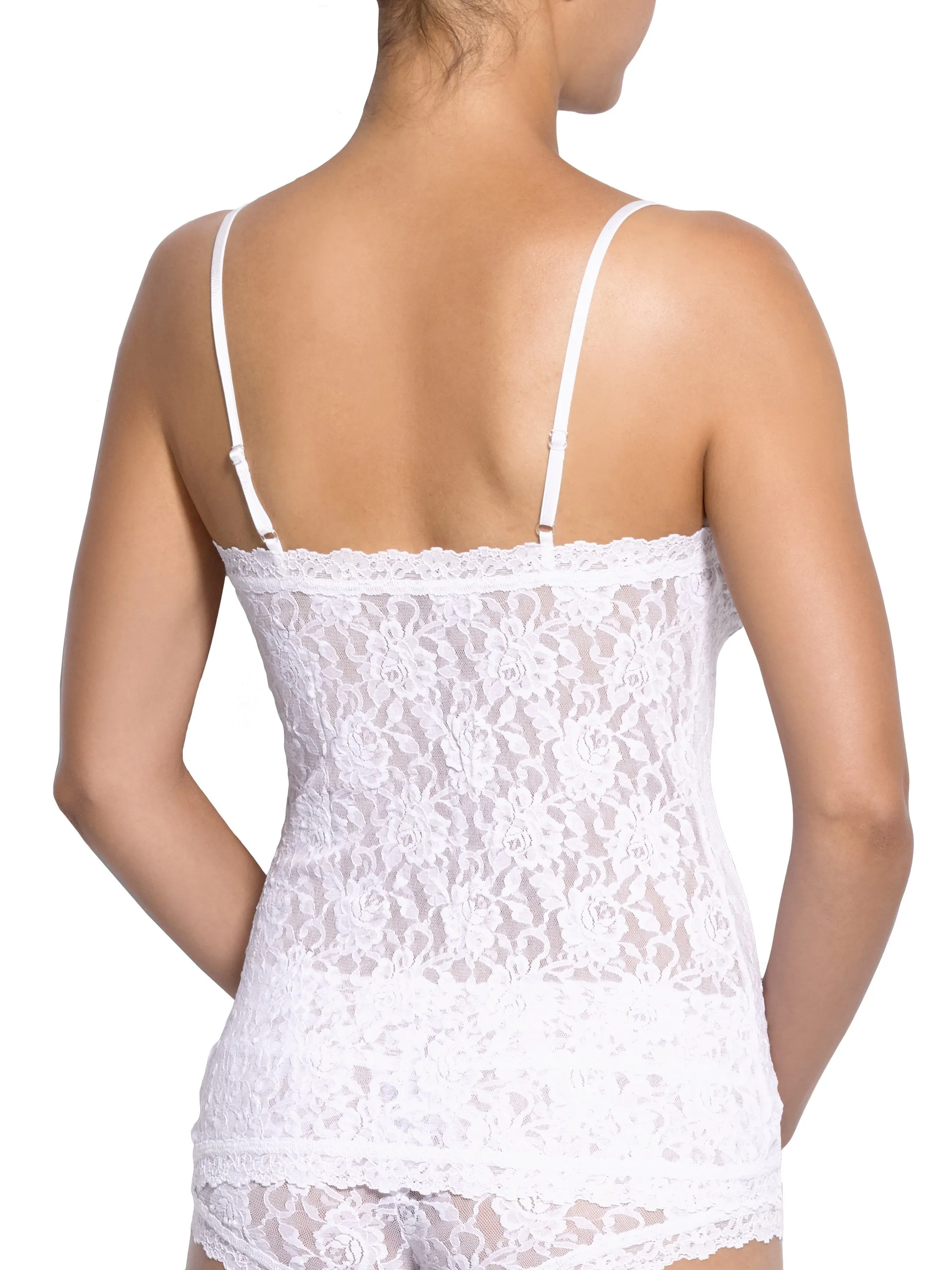 Signature Lace V-Front Cami White