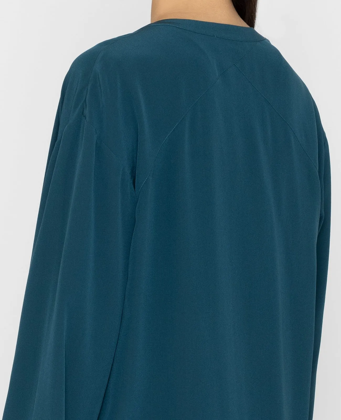 Silk Band Collar Shirt