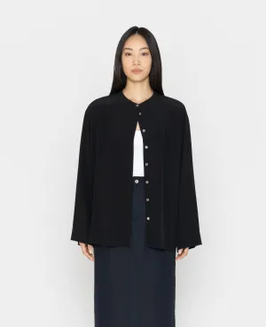 Silk Band Collar Shirt