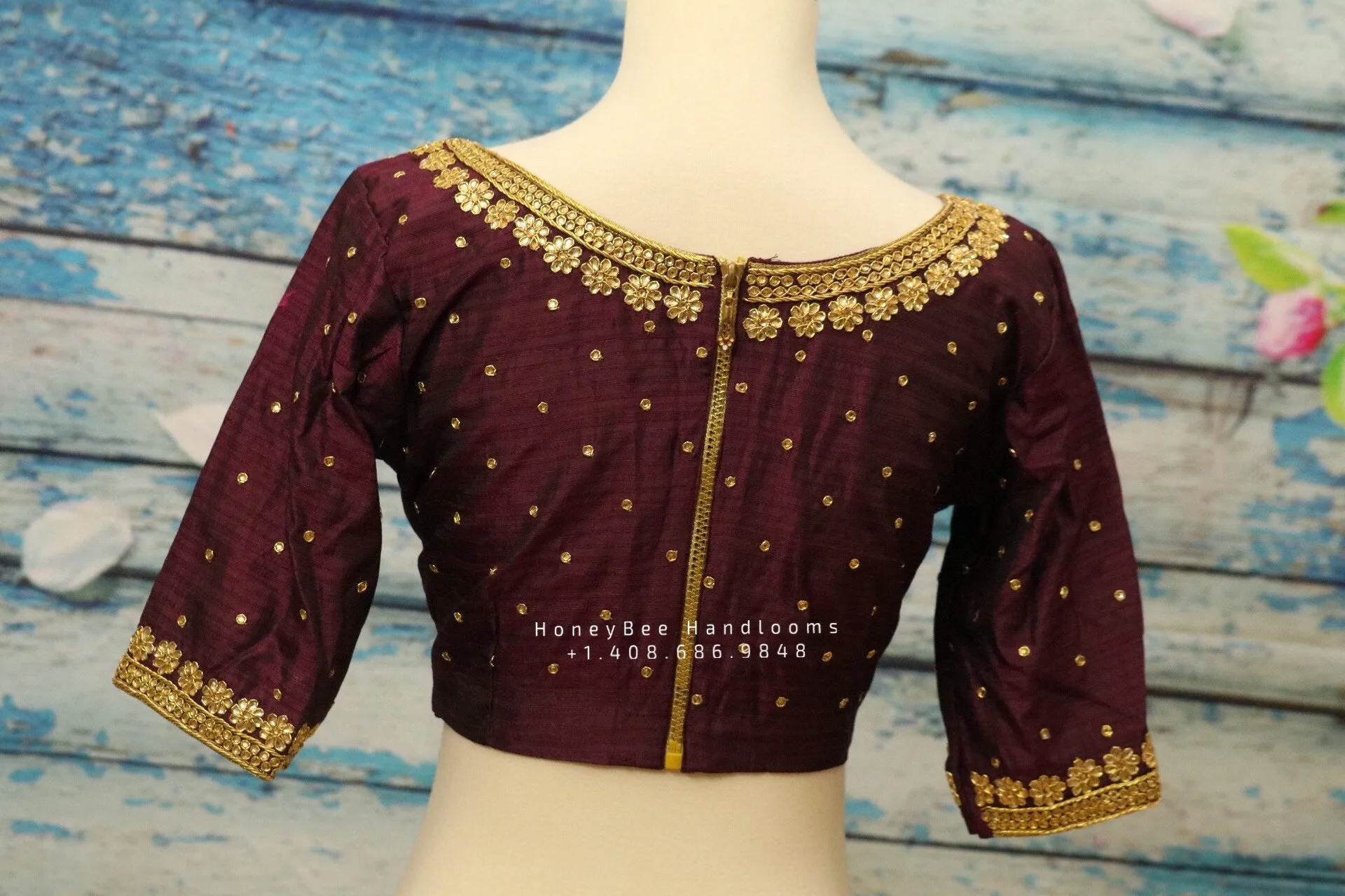 Silk saree blouse | bridal blouse | Saree Blouse | Blouse | Silk Blouse | Maggamwork blouse | Heavy work blouse HoneyBee Handlooms