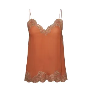 Silk Top in Brown