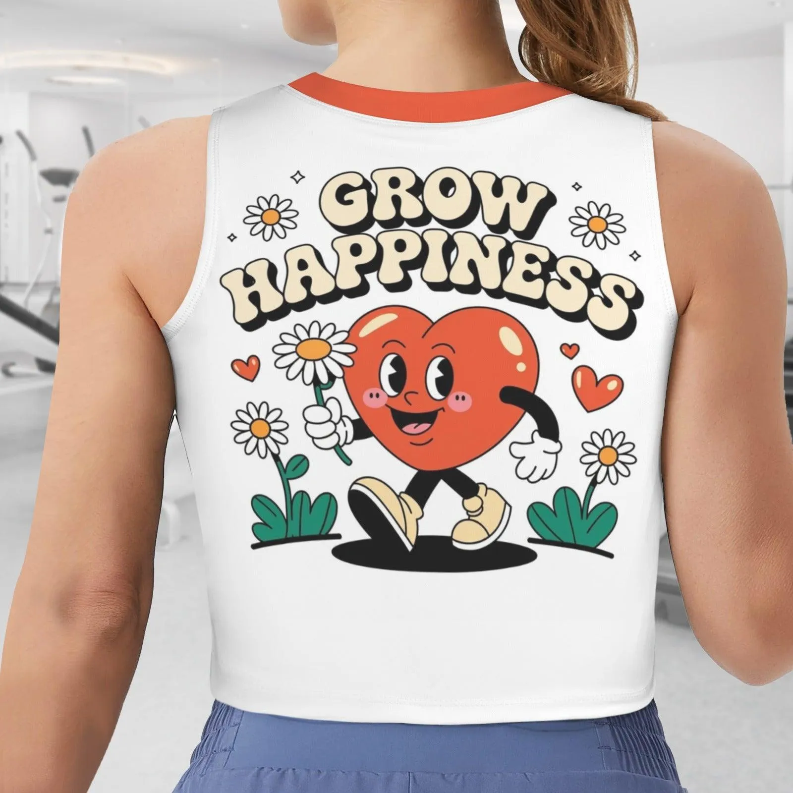 Sleeveless Crop Sports Tank Tops