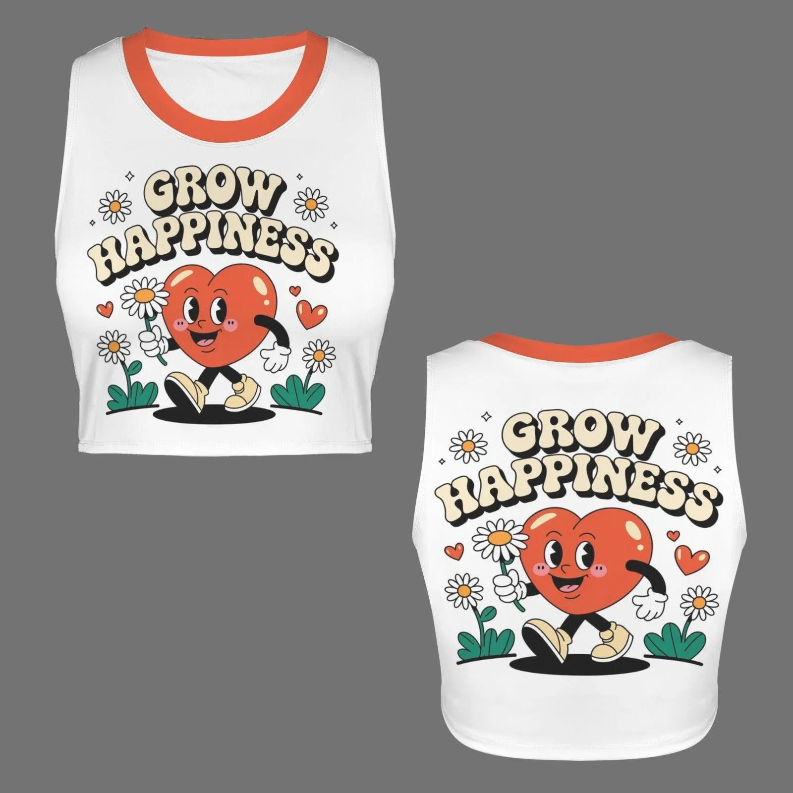 Sleeveless Crop Sports Tank Tops
