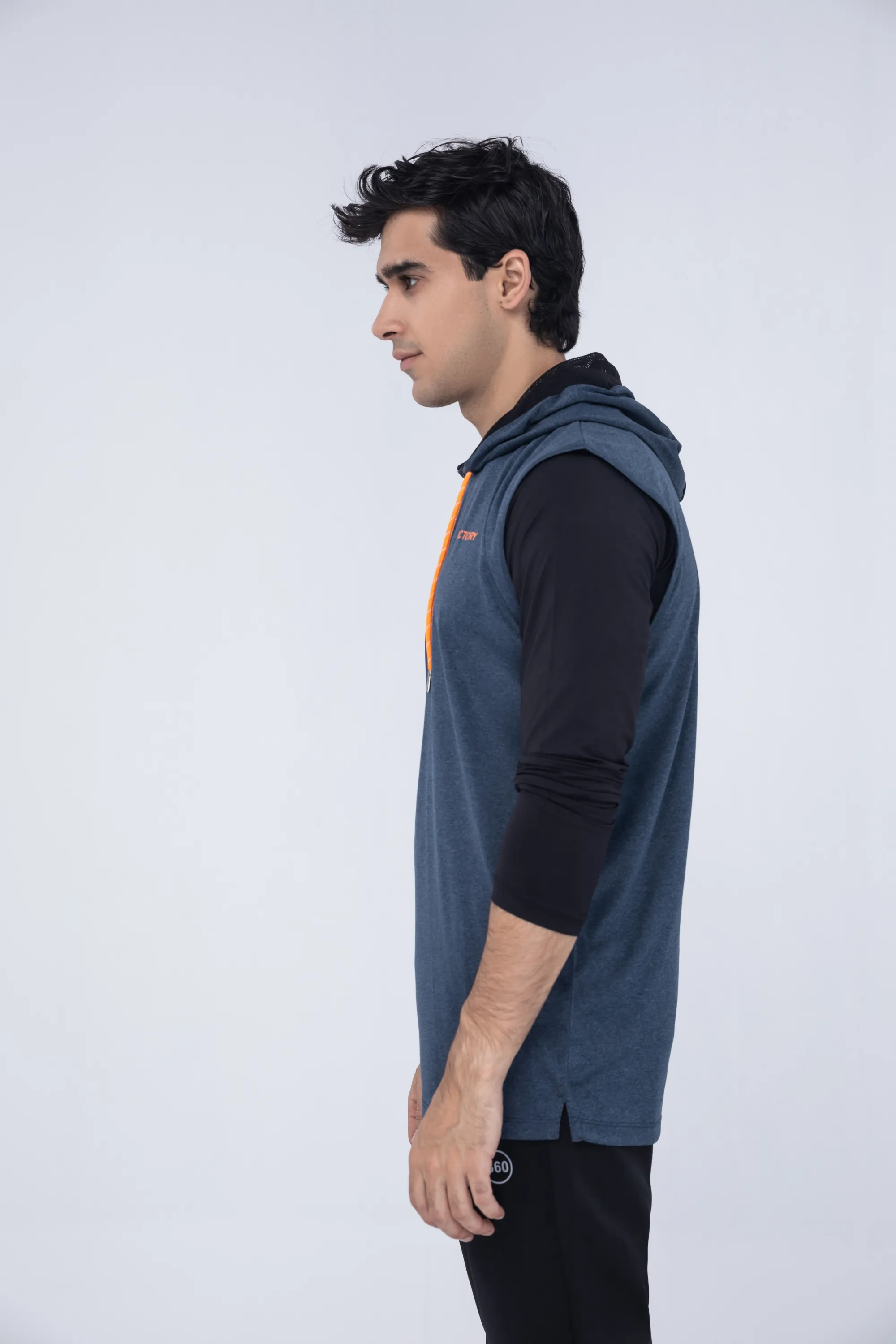Sleevesless Navy Top
