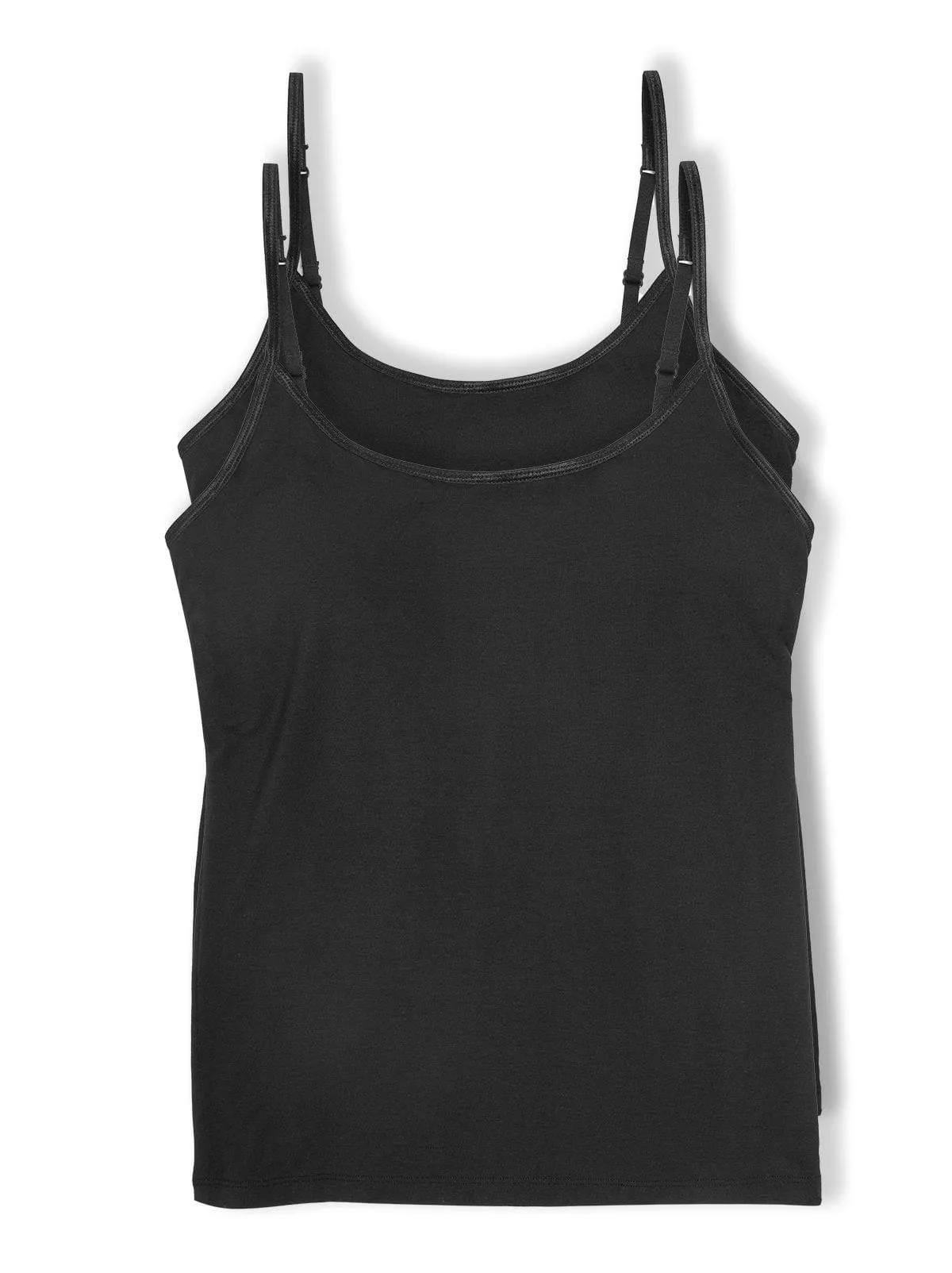 So Smooth Modal Cami Top w/ Built In Shelf Bra 2-Pack