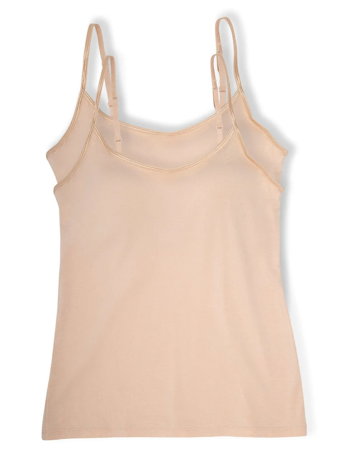 So Smooth Modal Cami Top w/ Built In Shelf Bra 2-Pack