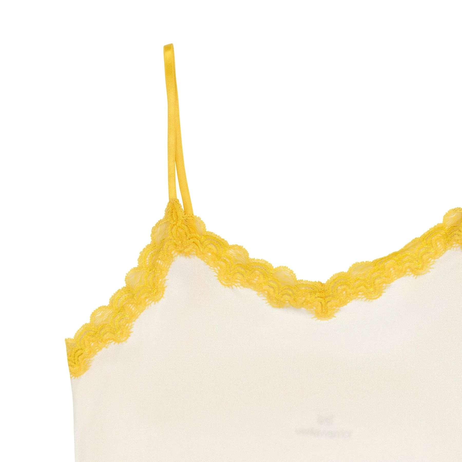 Soft Silk Camisole with Contrast Lace