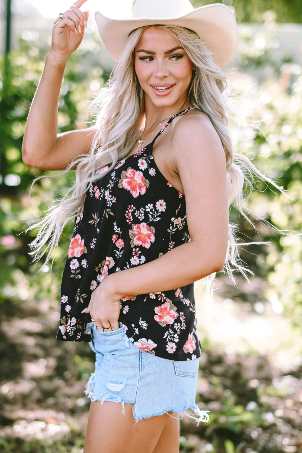 Spaghetti Straps Back Tank Top