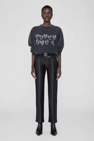 Spencer Sweatshirt Hearts - Washed Black