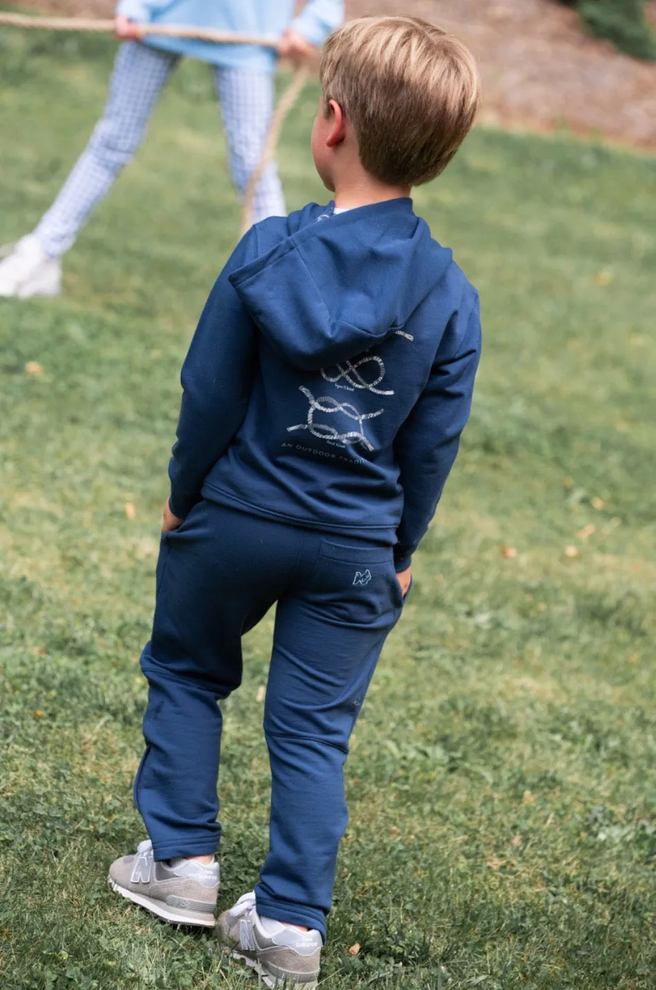 Spinnerbait Sweatshirt in Big Dipper Navy Blue with Nautical Knots
