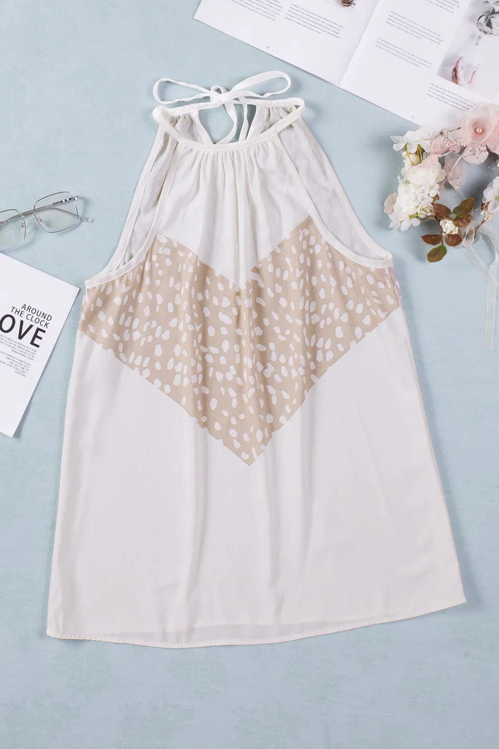 Spotted Splice Halter Tank