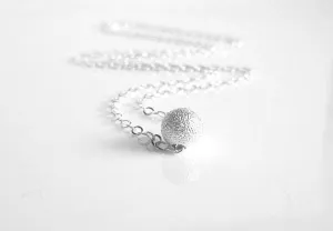 Sterling Silver Ball Necklace, little silver ball necklace, small single ball necklace, plain ball necklace, ball bead necklace, everyday