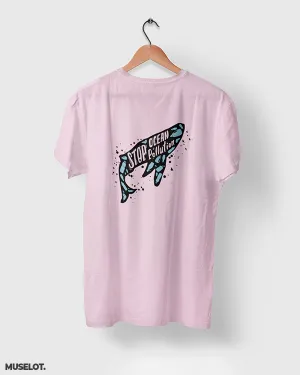 Stop ocean pollution printed t shirt