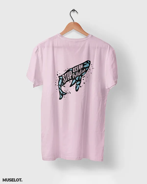 Stop ocean pollution printed t shirt