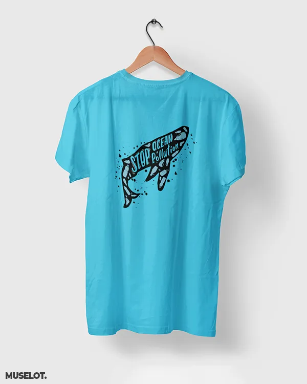 Stop ocean pollution printed t shirt