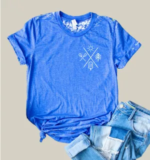Summer Graphic Shirt | Summer Shirt | Acid Wash T Shirt | Unisex Crew
