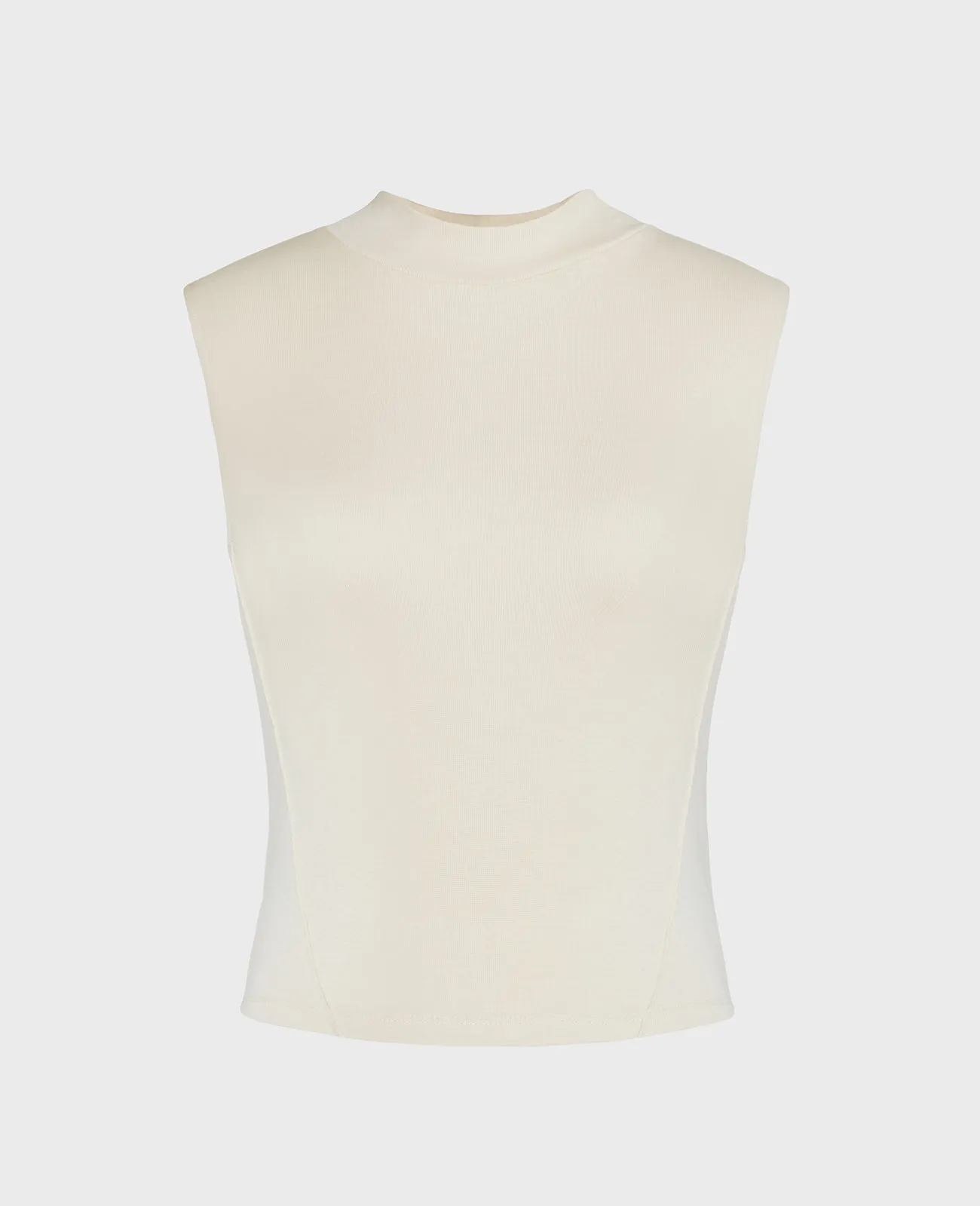 Supima Mock Neck Ribbed Tank