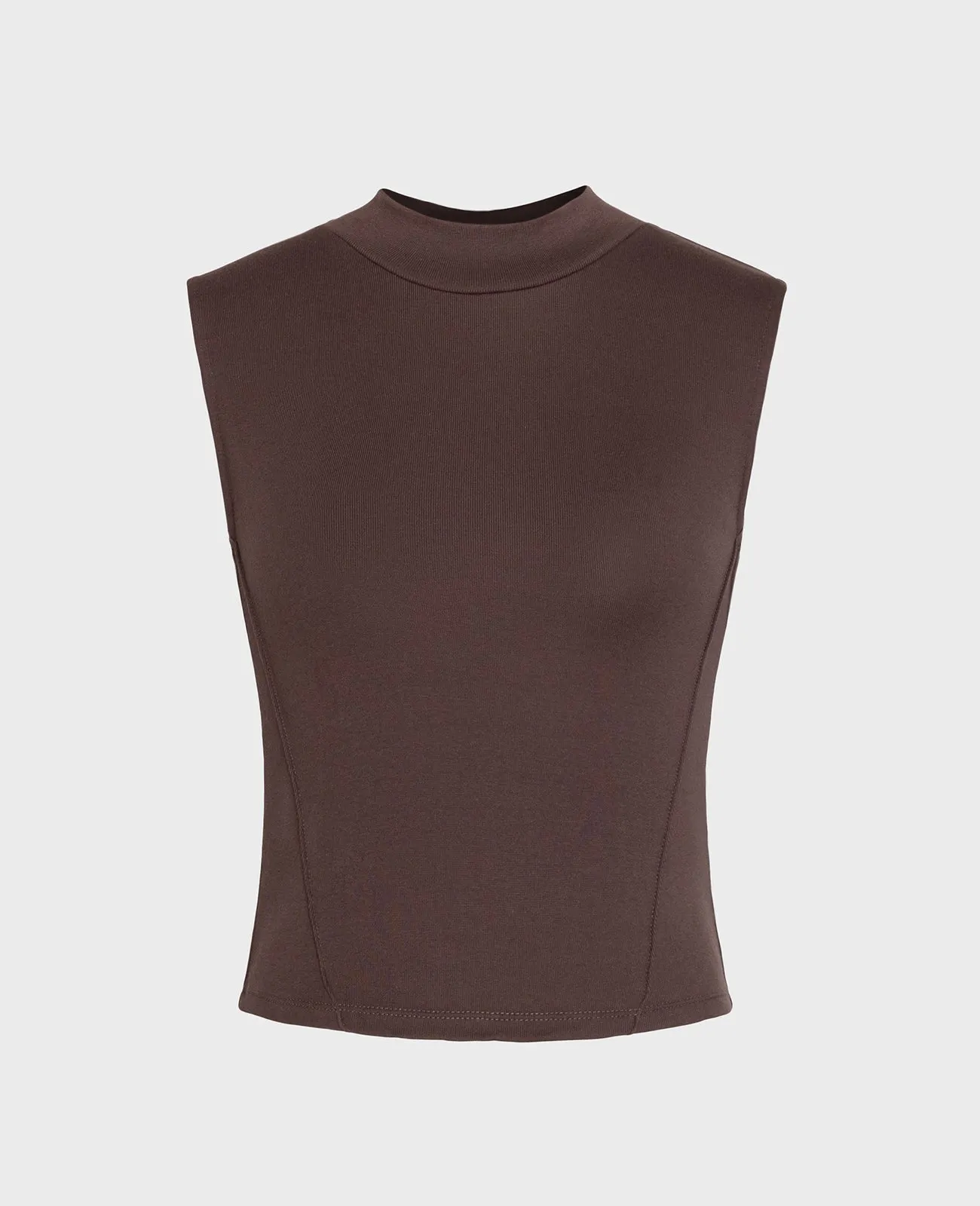 Supima Mock Neck Ribbed Tank