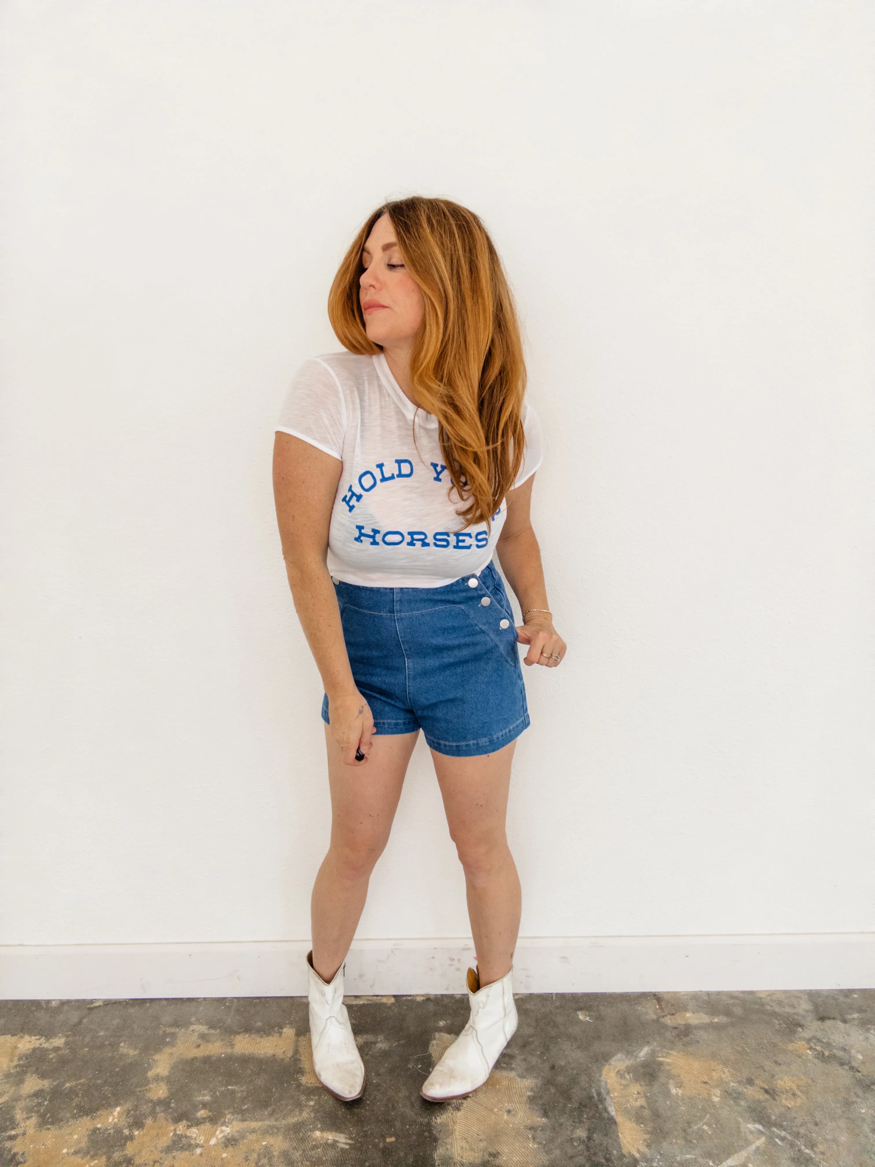 Surfside Double Button Denim Shorts