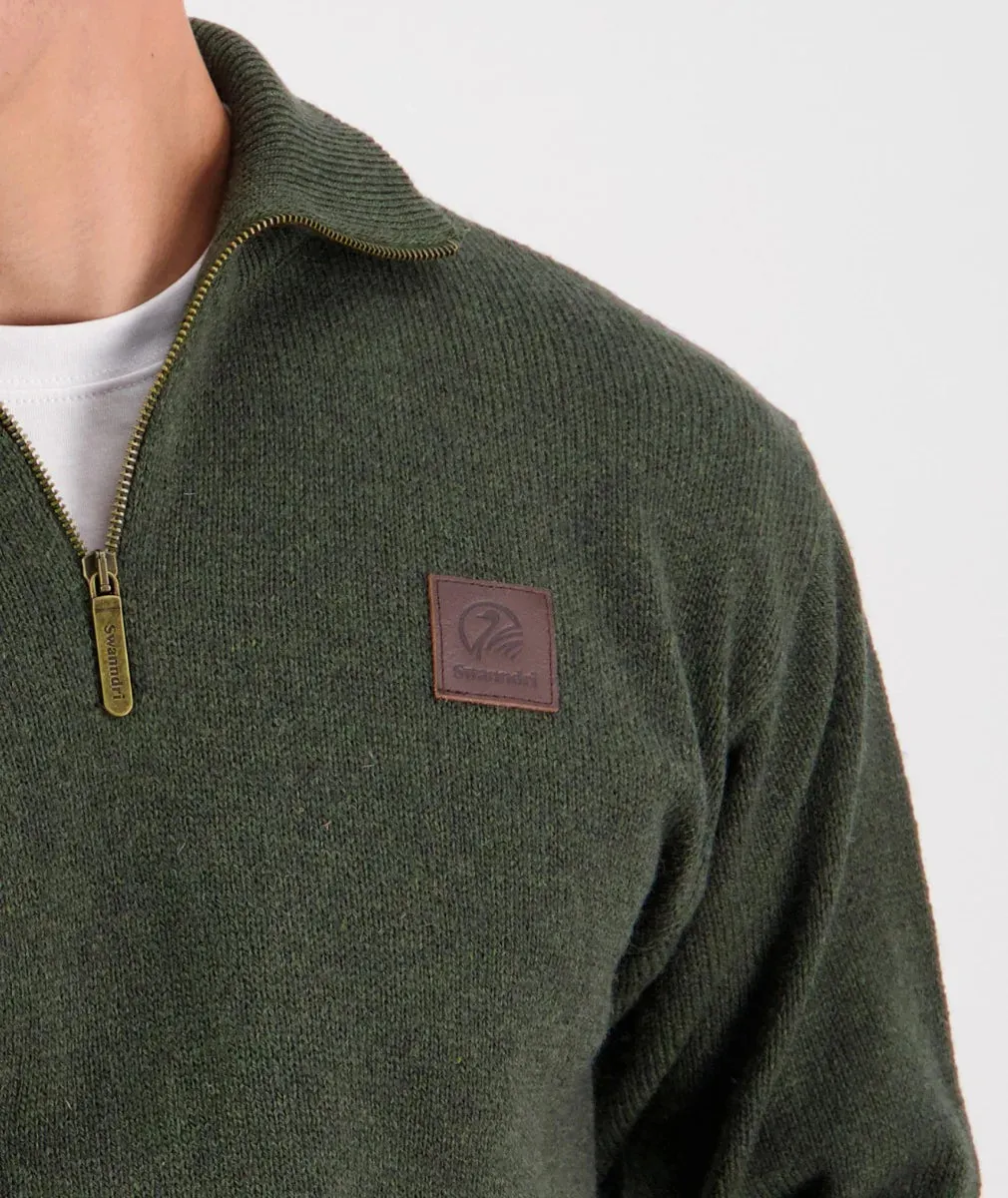 Swanndri Mens Mariner Zip Neck Sweater