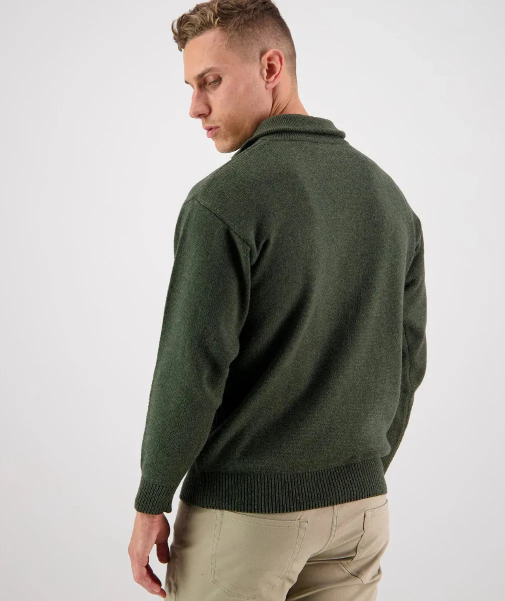 Swanndri Mens Mariner Zip Neck Sweater
