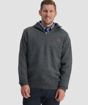 Swanndri Mens Mariner Zip Neck Sweater