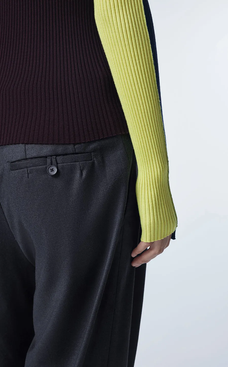 Sweater / JNBY Slim Fit Color Block Wool Sweater