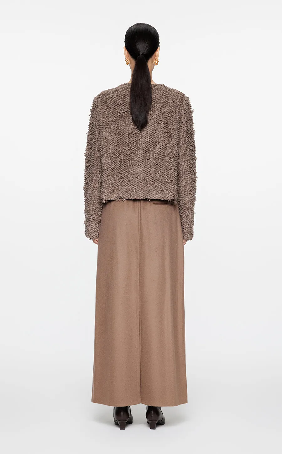 Sweater / JNBY Wool-Blend Pile Cardigan