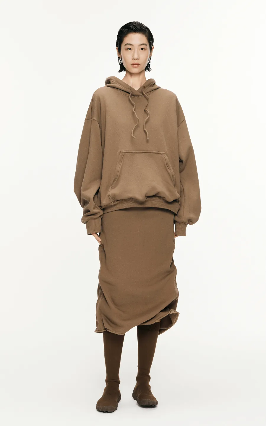 Sweatshirt / JNBY Drawstring Aluminum Wire  Cotton Hooded Pullover