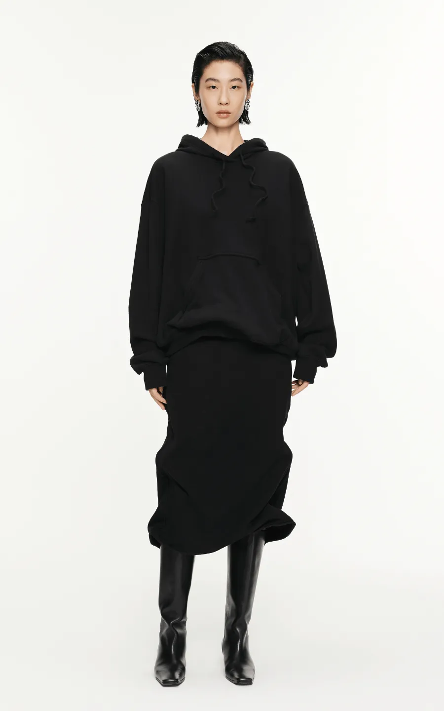 Sweatshirt / JNBY Drawstring Aluminum Wire  Cotton Hooded Pullover