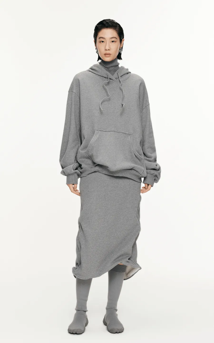 Sweatshirt / JNBY Drawstring Aluminum Wire  Cotton Hooded Pullover