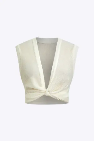 Sylvia - Elegant Twist Knot Woman's Tank Top