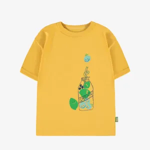 T-shirt jaune avec illustration, enfant || Yellow T-shirt with illustration, child