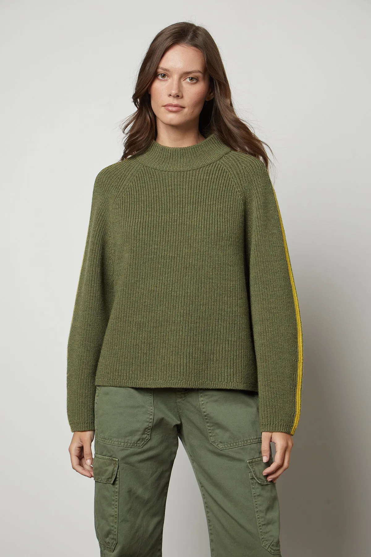 TEAGAN Raglan Sweater in Elm/Sunflower