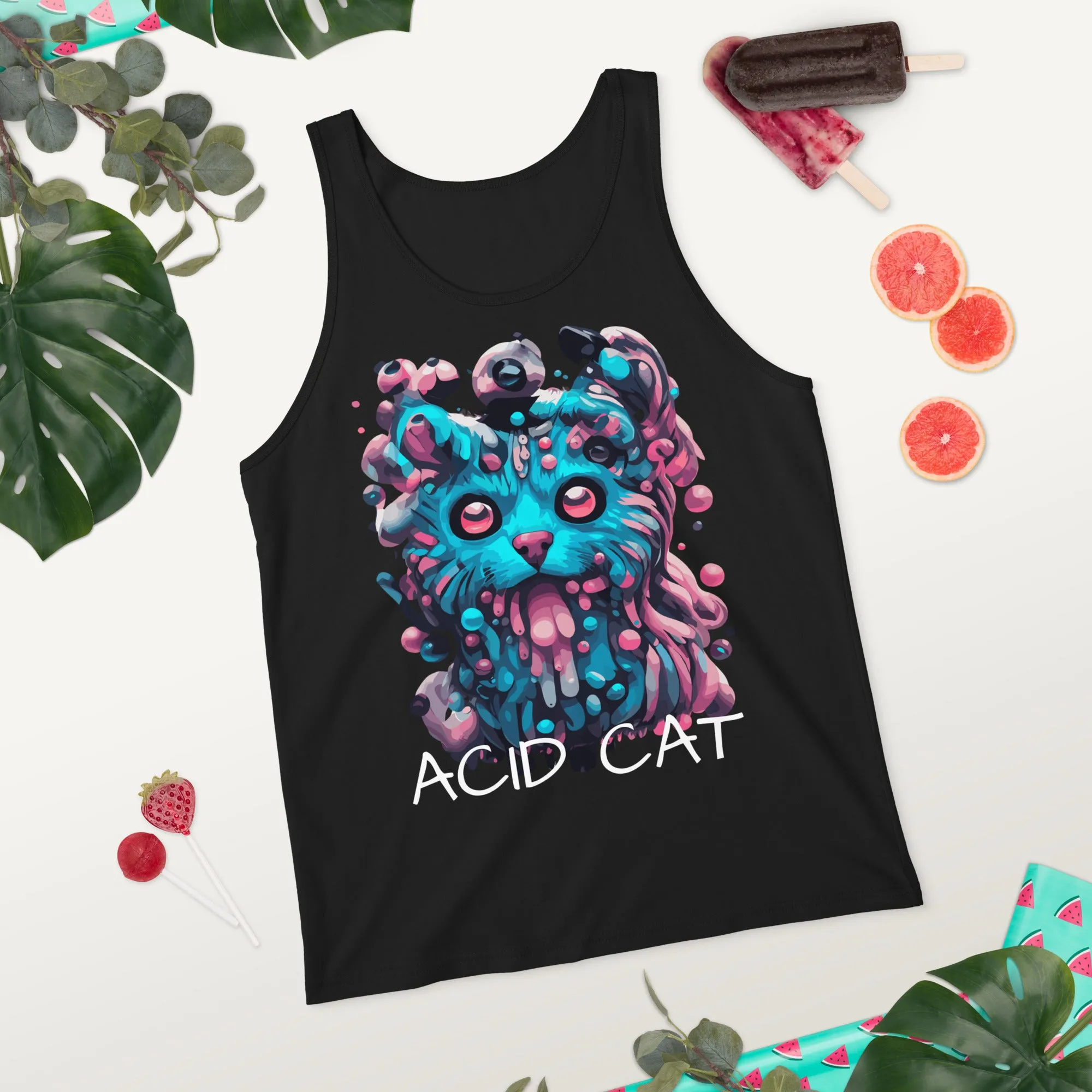 Techno Tank Top | Acid Cat