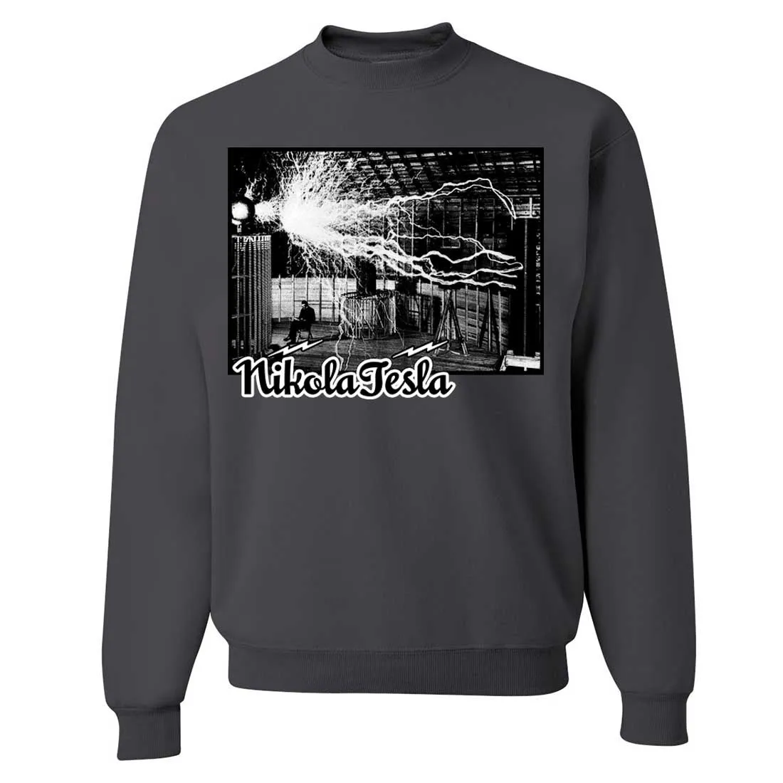 Tesla Coil Two Tone Crewneck Sweatshirt