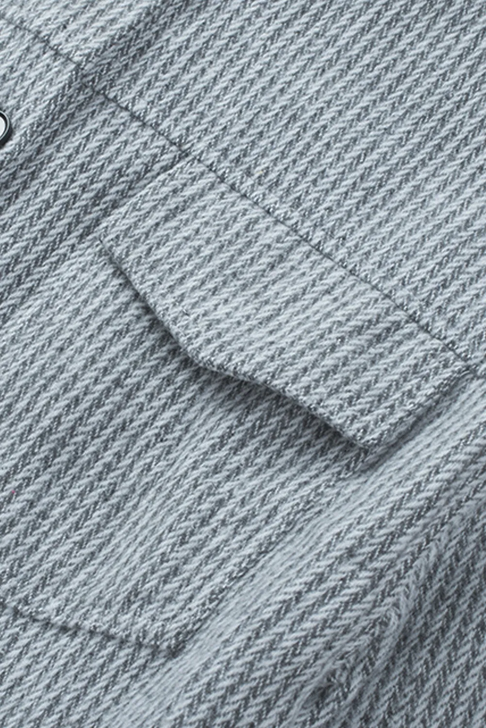 Textured Button Women Shirt Jacket