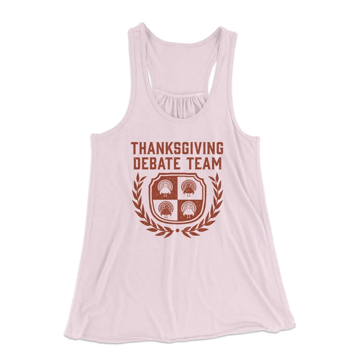 Thanksgiving Debate Team Funny Thanksgiving Women's Flowey Tank Top