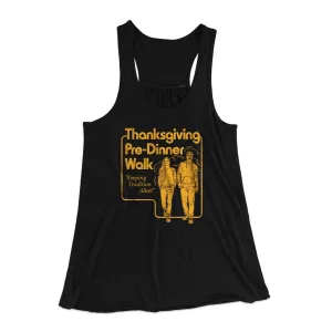 Thanksgiving Pre-Dinner Walk Funny Thanksgiving Women's Flowey Racerback Tank Top