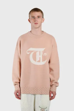 THC Racket Club Knit Crewneck Sweater (Red Sand)