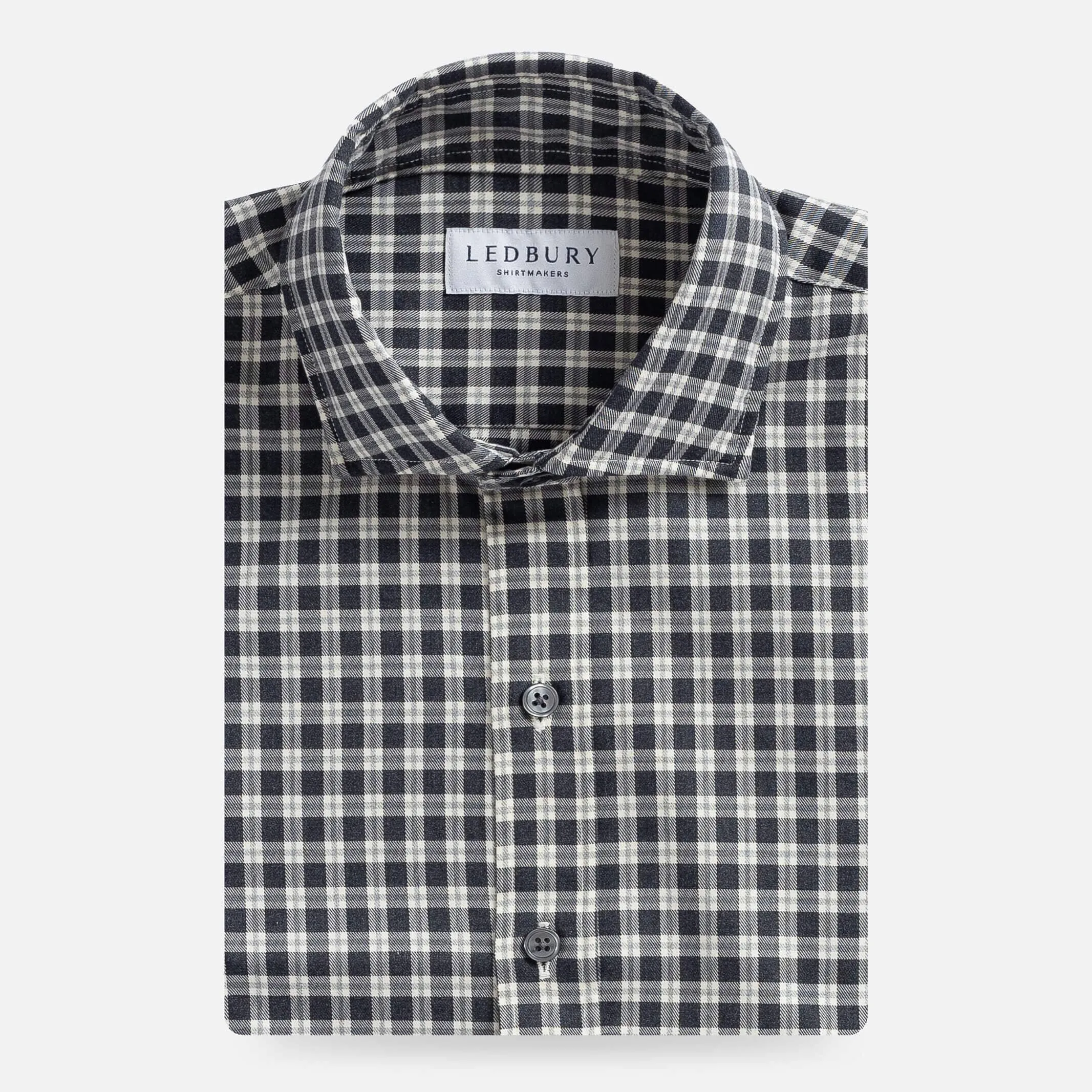 The Charcoal Thomas Mason Hartney Flannel Custom Shirt