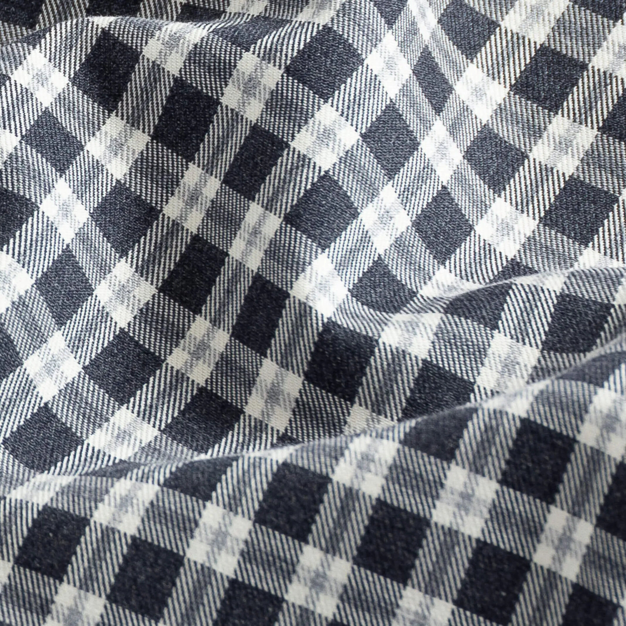 The Charcoal Thomas Mason Hartney Flannel Custom Shirt