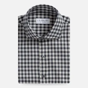 The Charcoal Thomas Mason Hartney Flannel Custom Shirt