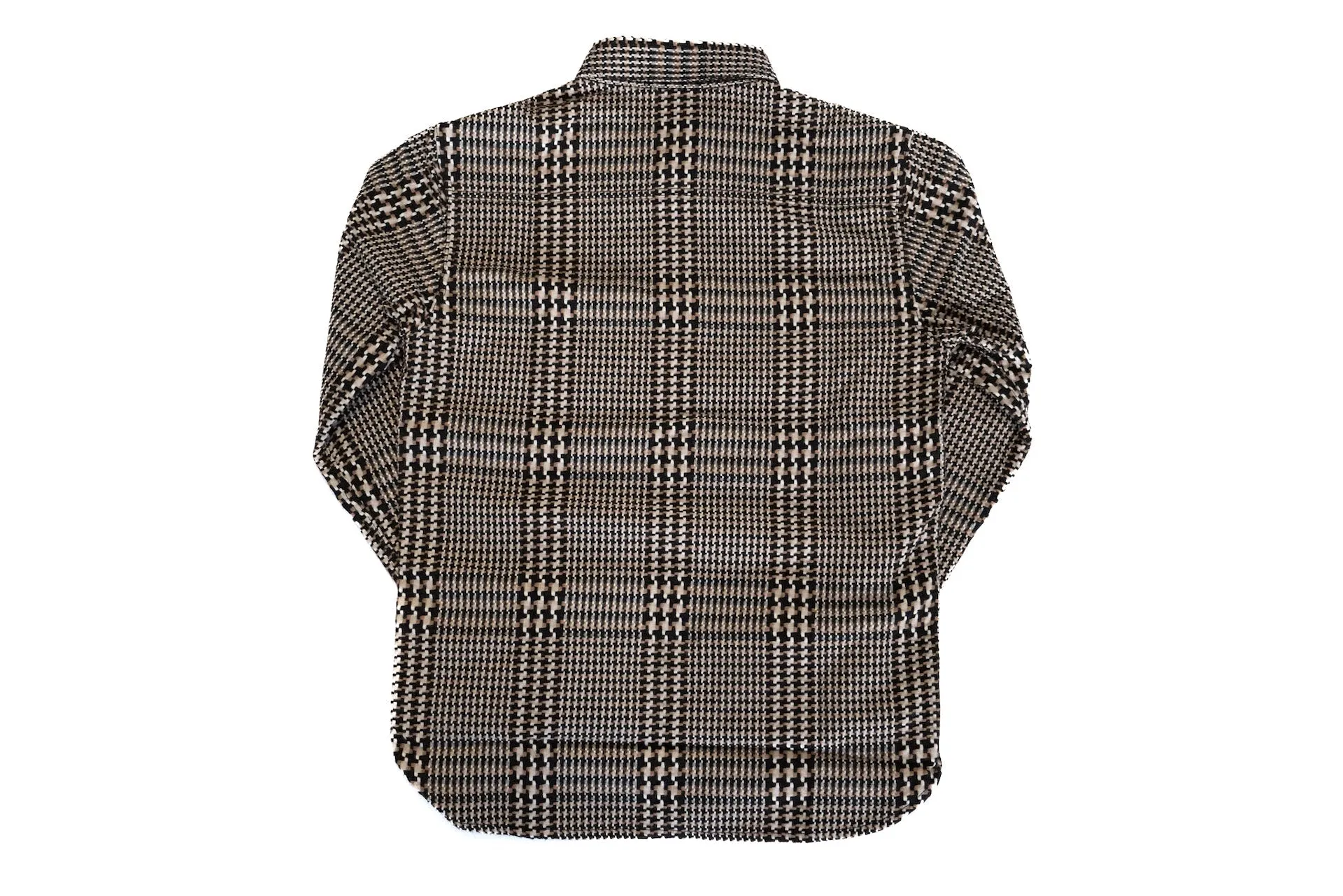 The Flat Head 12oz Glencheck Selvage Flannel Workshirt (Cookie)