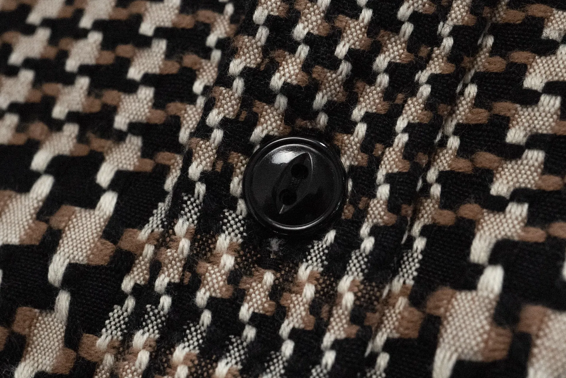 The Flat Head 12oz Glencheck Selvage Flannel Workshirt (Cookie)