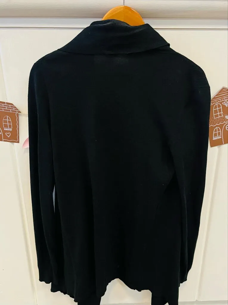 Theory Black Cardigan - Size Medium