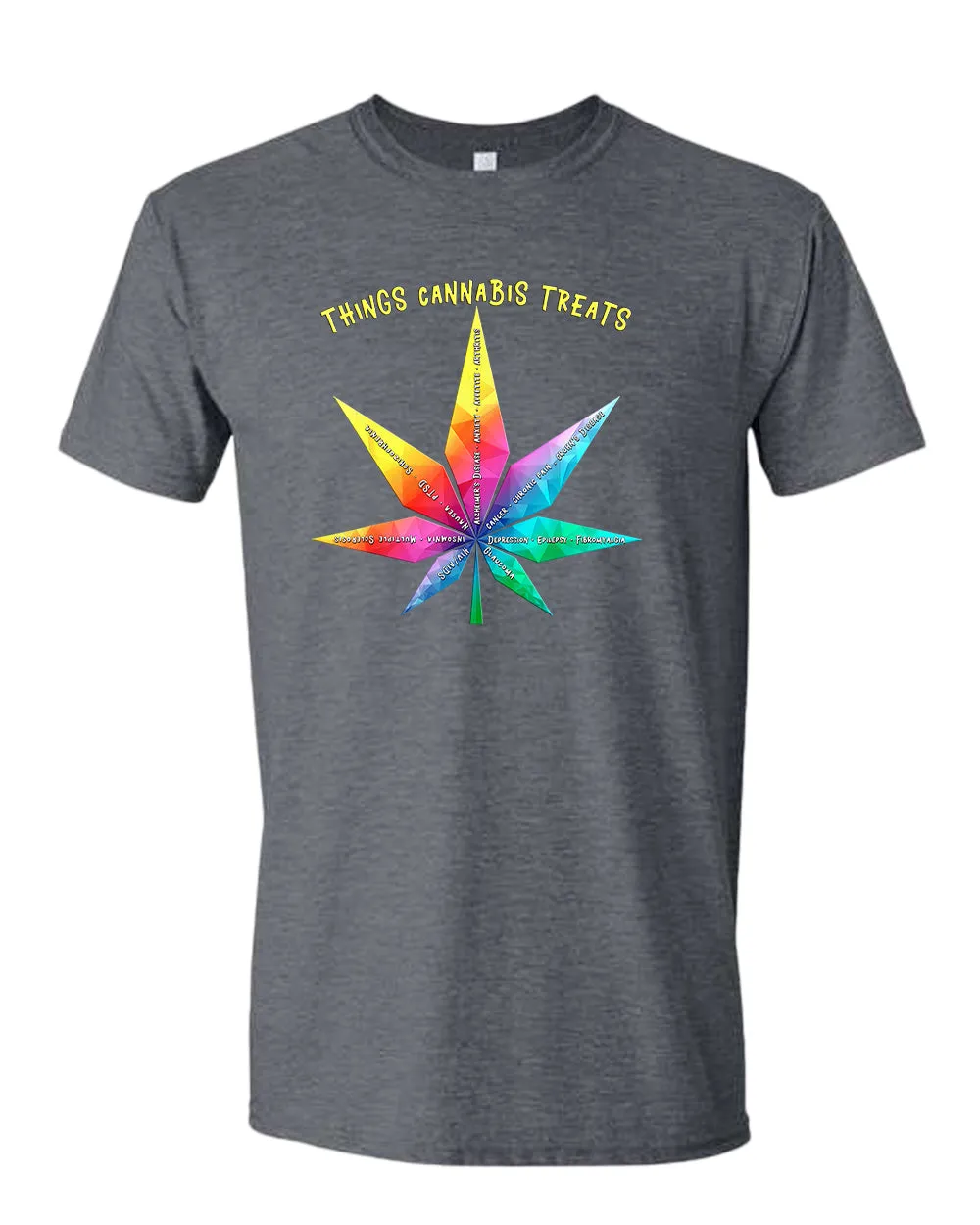 Things cannab*s treats t-shirt, colorful leaf t-shirt